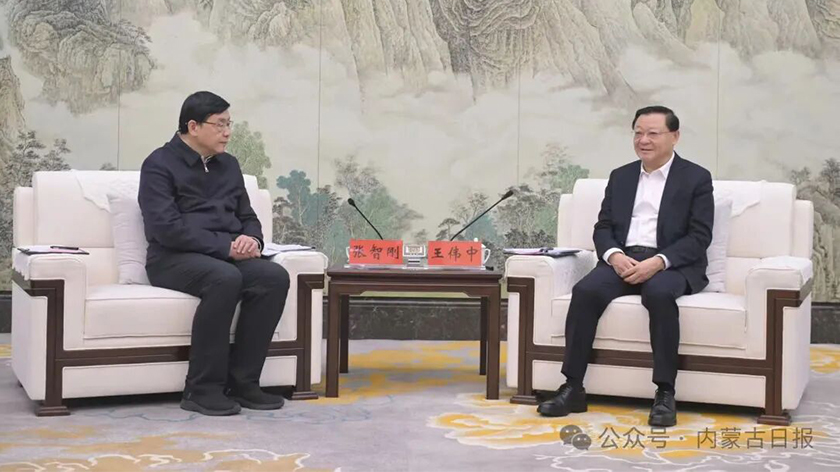 王伟中包钢会见国家电网有限公司董事长张智刚